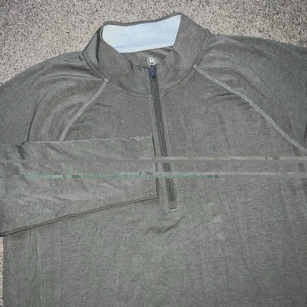 Mens Free Fly Bamboo Flex 1/4 Zip Fatigue Green Size M Outdoor